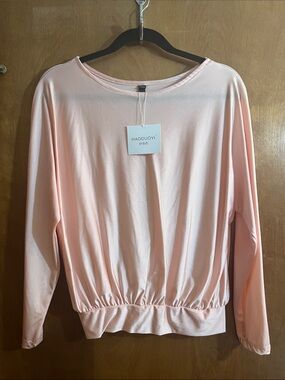 HAODUOYI Light Pink Elastic-Hem Boatneck Pullover - Bundle